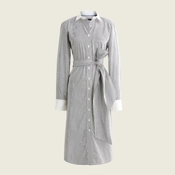 J.Crew Classic-fit crisp cotton poplin shirtdress AW560 - Picture 1 of 9